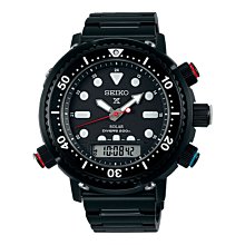 【SEIKO】精工 Prospex 40週年限量 SNJ037P1 鮪魚罐頭 鋼帶 太陽能雙顯潛水錶 H855-00C0SD 黑 歷史價格詳細信息