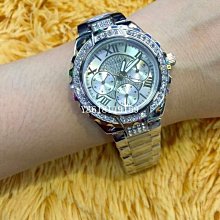【GUESS】白面 銀殼 銀刻度 米蘭+不鏽鋼錶帶 晶鑽方型腕錶(W0826L1) 歷史價格詳細信息