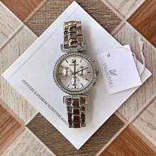 現貨SWAROVSKI Crystal Rose 鑲水晶銀色錶盤 銀色不鏽鋼錶帶 石英 女士手錶 5483853 施華洛世奇腕錶 歷史價格詳細信息