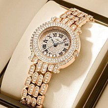 爆款 時尚滿天星鑲鑽精鋼錶帶手錶女防水石英表 女士手錶 歷史價格詳細信息