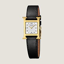 HERMES Heure H 經典H造型牛皮石英腕錶.咖/金 26mm 歷史價格詳細信息