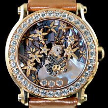 [現貨]  Chopard 蕭邦 28/8950 Happy Sport  Heart 紅寶石心型＋鑽石心型 2顆跑鑽 石英女錶 38mm CP124 歷史價格詳細信息