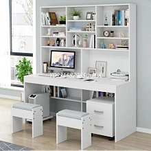 熱賣電腦桌書桌書架組合一體台式家用簡約學習桌臥室學生簡易寫字桌子 歷史價格詳細信息