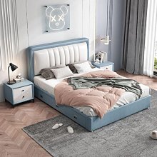 【熱賣精選】公主床女孩輕奢兒童床女孩皮床小男孩少年大童皇冠床軟包網紅床 歷史價格詳細信息