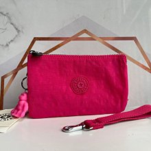 Kipling 猴子包 玫紫 中款 附掛繩輕便三夾層拉鍊 輕量錢包 零錢包 鑰匙包 收納包 手拿包 防水-雙喜生活館 歷史價格詳細信息