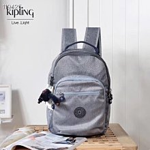 Kipling 猴子包 牛仔藍灰 K12147  掀蓋拉鏈輕量雙肩後背包 旅行 中大號 防水 限時優惠 歷史價格詳細信息