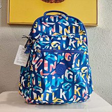 Kipling 猴子包 K21305 優雅樹葉 藍紫葉 拉鍊款輕量雙肩後背包 大款  防水-雙喜生活館 歷史價格詳細信息