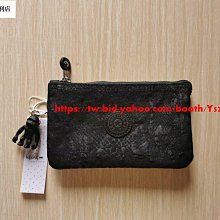 Kipling 猴子包 黑色 中款 附掛繩輕便三夾層拉鍊 輕量錢包 零錢包 鑰匙包 收納包 手拿包 防水-雙喜生活館 歷史價格詳細信息