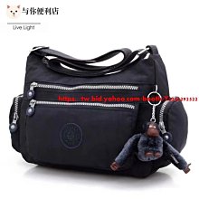 Kipling 猴子包  K132127 斑馬紋 多夾層拉鍊款輕量斜背包肩背包 大容量 旅遊 防水-雙喜生活館 歷史價格詳細信息