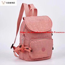 Kipling 猴子包 粉色幾何印花 電腦包 旅行 登山 多用拉鍊款輕量雙肩後背包 中款  防水-雙喜生活館 歷史價格詳細信息