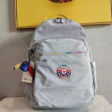 Kipling 猴子包 K21305 灰色拼彩虹 拉鍊款 輕量 雙肩後背包 兩旁可收納 預購 歷史價格詳細信息