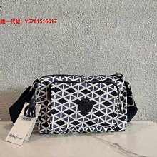 Kipling 猴子包 藍色幾何圖 多用肩背斜背輕量雙肩後背包 中小號 防水 限時優惠 歷史價格詳細信息