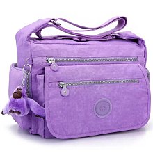 Kipling 猴子包 K19941 牛仔藍 多夾層拉鍊款輕量斜背包肩背包 大容量 旅遊 防水-雙喜生活館 歷史價格詳細信息