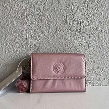 Kipling 猴子包 金屬粉 玫瑰金 輕量三折中夾 鈔票/零錢/卡包 多夾層 防水 超級推薦款式 限量 歷史價格詳細信息