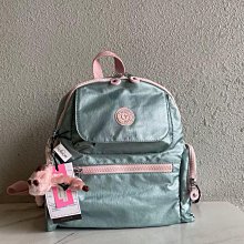 熱銷Kipling 猴子包 BP4047 淺藍綠質感銀潑墨 拉鍊多夾層輕量雙肩後背包 兩側拉鍊袋 防水 中款 限時優惠 明星大牌同款包包 歷史價格詳細信息