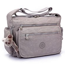 Kipling 猴子包 K19941 牛仔藍 多夾層拉鍊款輕量斜背包肩背包 大容量 旅遊 防水-雙喜生活館 歷史價格詳細信息