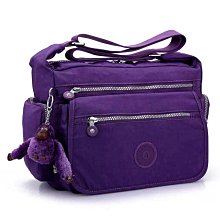 Kipling 猴子包 K19941 牛仔藍 多夾層拉鍊款輕量斜背包肩背包 大容量 旅遊 防水-雙喜生活館 歷史價格詳細信息