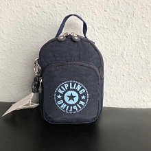 Kipling 猴子包 深藍小白花 多用輕量雙肩後背包 中號 防水-雙喜生活館 歷史價格詳細信息