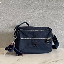Kipling 猴子包 K15289 深藍彩虹背帶 斜背 肩背 保溫袋餐包  防水 限量-雙喜生活館 歷史價格詳細信息