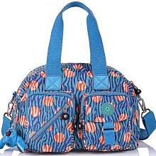 Kipling 猴子包 藍色蛇紋 K12147  掀蓋拉鏈輕量雙肩後背包 旅行 中大號 防水-雙喜生活館 歷史價格詳細信息