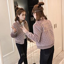 菱形格棒球服棉服女男短版ins港風韓版寬鬆冬季羽絨鋪棉外套-羊城故事 歷史價格詳細信息