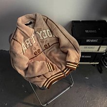 黑色棒球外套 棒球外套女 國潮牌美式復古麥當勞刺繡字母棒球服外套女刷毛加厚秋冬寬鬆夾克 歷史價格詳細信息