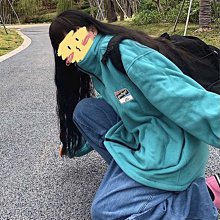 【熱賣精選】搖粒絨衛衣女秋冬加厚高領上衣韓版寬松chic復古港風鹽系連帽外套【11月18日發完】 歷史價格詳細信息