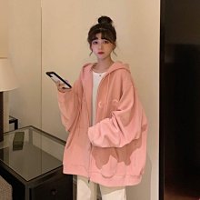 慵懶風 連帽外套 連帽衛衣女 新款 Oversize 開衫外套 拉鏈外套 韓版 蓋屁股 舒適休閒-餘登米女裝 歷史價格詳細信息