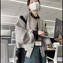 小香風復古灰色鈕釦長袖毛針織外套女秋冬新款高級感顯瘦寬鬆上衣 歷史價格詳細信息