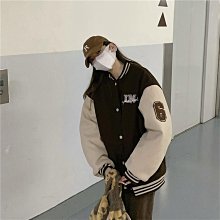 撞色棒球服外套女新款秋季設計感小眾寬鬆休閒學生上衣服女潮女性衣服外套女裝休閒服裝《AB09060》《購物趣》 歷史價格詳細信息