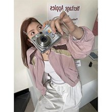 外套 粉色棒球服女秋冬加絨加厚小個子美式復古夾克外套ins潮 歷史價格詳細信息