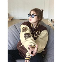 棒球外套女 美式棒球外套 vintage美式復古棒球服女春秋小眾獨特別緻寬鬆oversize夾克外套 歷史價格詳細信息