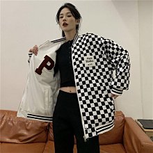 棒球 美式棒球 色棒球服女春秋美式寬鬆短版字母百搭夾克學生 歷史價格詳細信息