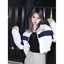 休閑時尚夾克上衣女2024秋季胖mm大碼女裝連帽棒球服開衫上衣 歷史價格詳細信息