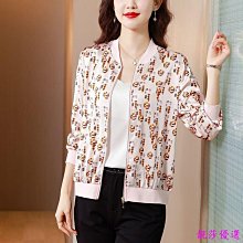 雪紡棒球服女長袖2024春夏新品寬鬆防曬開衫上衣印花夾克短外套女 歷史價格詳細信息