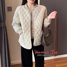 菱格紋棉服 日系氣質設計感 復古娃娃領寬鬆翻領厚實保暖外套 黑色 白色 韓系 正韓風格 SISTERXOXO KOREA 歷史價格詳細信息