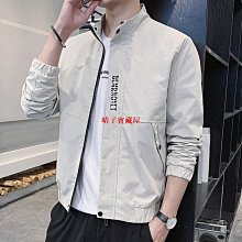 夾克外套 簡約夾克男式外衣 翻領立領夾克   拼色 男士外套韓版修身薄款休閒-潮男服飾 歷史價格詳細信息