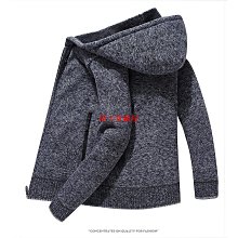 獨家口袋拉鍊加絨保暖針織外套男士開衫時尚帥氣上衣 超彈韓版休閒夾克 加絨加厚保暖連帽針織外套 內刷毛 歷史價格詳細信息