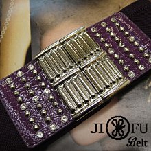 現貨供應＊JIFU 鉅釜皮件＊奢華美鑽腰封，新品上市!! B792(黑色) 歷史價格詳細信息