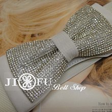 現貨供應＊JIFU 鉅釜皮件＊滿鑽骷髏頭腰封B951(白色) 歷史價格詳細信息