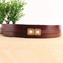 腰帶女4CM寬百搭配裙子淺藍條紋松緊腰封韓版顯瘦牛仔褲皮帶彈性-佳藝居 歷史價格詳細信息