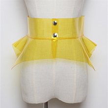 腰帶女4CM寬百搭配裙子淺藍條紋松緊腰封韓版顯瘦牛仔褲皮帶彈性-佳藝居 歷史價格詳細信息