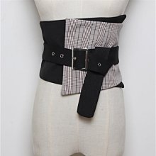 腰帶女4CM寬百搭配裙子淺藍條紋松緊腰封韓版顯瘦牛仔褲皮帶彈性-佳藝居 歷史價格詳細信息