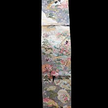 日本正絹花卉流水金邊紋文六通袋帶   全長約404 寬30cm 歷史價格詳細信息