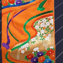 日本正絹橘地五彩繩結紋六通袋帶   全長約416 寬31cm 歷史價格詳細信息