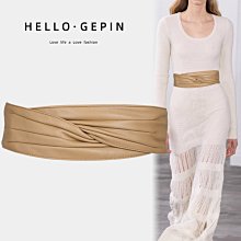 【熱賣精選】腰封 腰帶 西裝腰帶女士真皮簡約百搭裝飾大衣配連衣裙子收腰寬腰封外搭束腰 百搭腰帶 歷史價格詳細信息