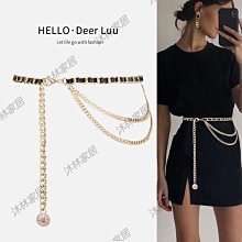 2022新款細腰鏈女夏季金屬鏈條腰帶裝飾連衣裙子收腰配飾簡約百搭大衣腰帶-促銷 歷史價格詳細信息