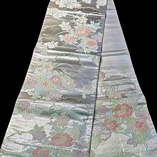 【茶】26-1102 日本和服腰帶 袋帶 金系 九百錦純金箔 歷史價格詳細信息