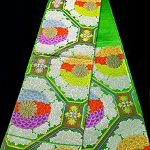 【茶】26-1102 日本和服腰帶 袋帶 金系 九百錦純金箔 歷史價格詳細信息