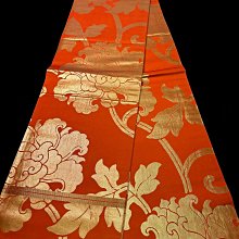 【茶】26-1102 日本和服腰帶 袋帶 金系 九百錦純金箔 歷史價格詳細信息